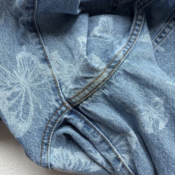 Cotton:On Womens Size 2 Jeans Butterfly Print Light Wash Loose Straight - Picture 15 of 15